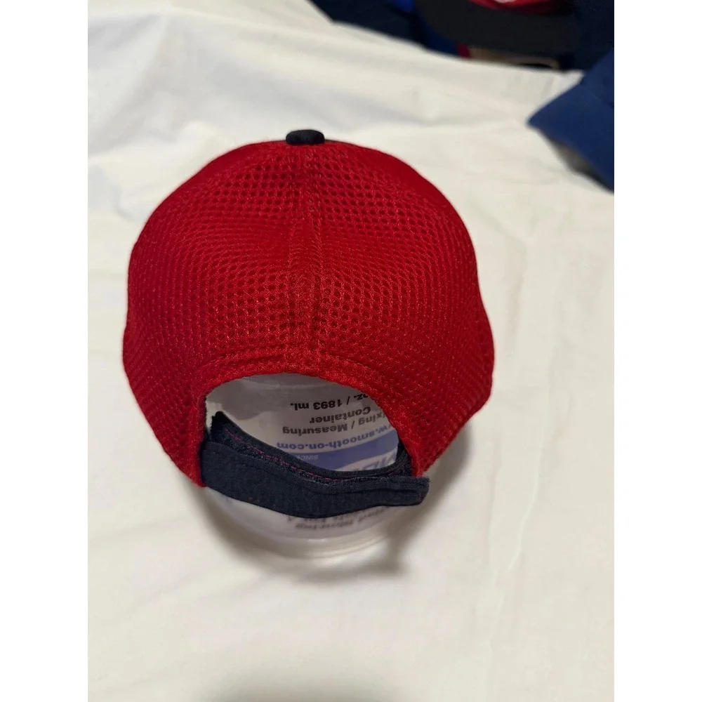 New Era 9FORTY Cleveland Indians Youth Hat Navy Blue Red Mesh‎ Adjustable Cap